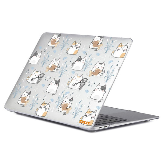 ENKAY HAT PRINCE for MacBook Pro 14 inch (2024) (2023) (2021) A2442 Cute Animals Series PC Crystal Sheer Laptop Protective Case - Cute Cats