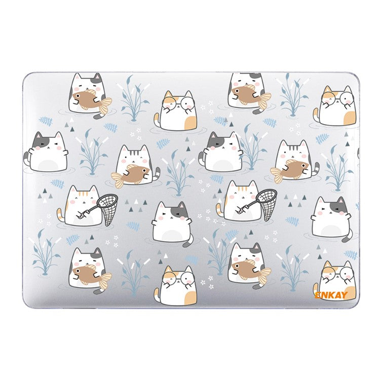 ENKAY HAT PRINCE for MacBook Pro 14 inch (2024) (2023) (2021) A2442 Cute Animals Series PC Crystal Sheer Laptop Protective Case - Cute Cats