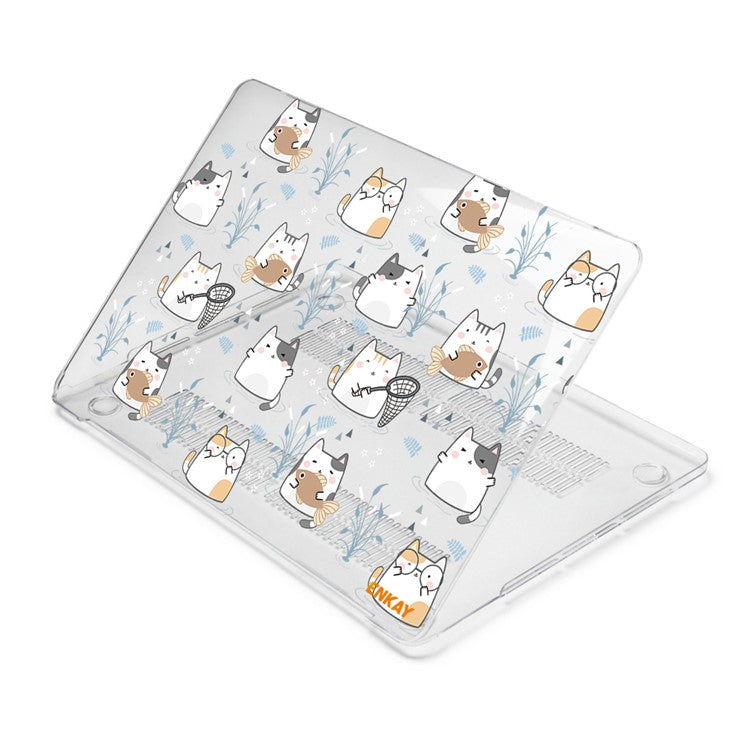 ENKAY HAT PRINCE for MacBook Pro 14 inch (2024) (2023) (2021) A2442 Cute Animals Series PC Crystal Sheer Laptop Protective Case - Cute Cats