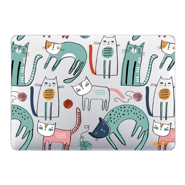 ENKAY HAT PRINCE for MacBook Pro 14 inch (2024) (2023) (2021) A2442 Cute Animals Series PC Crystal Sheer Laptop Protective Case - Slim Cats