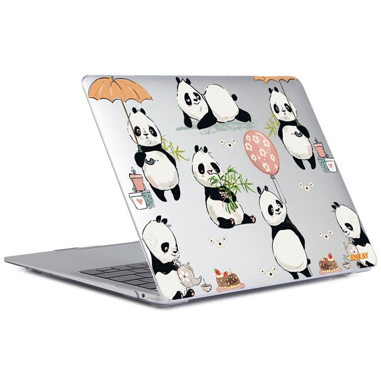 ENKAY HAT PRINCE for MacBook Pro 14 inch (2024) (2023) (2021) A2442 Cute Animals Series PC Crystal Sheer Laptop Protective Case - Pandas