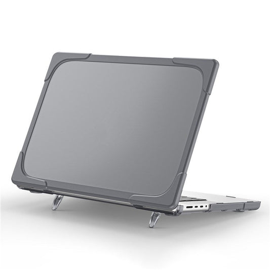 For MacBook Pro 16 inch (2024) (2023) (2021) A2485 / A2780 / A2991 (M1 / M2 / M3) Hard PC + TPU Laptop Case Notebook Cover - Grey