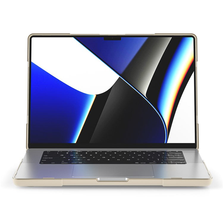 For MacBook Pro 16 inch (2024) (2023) (2021) A2485 / A2780 / A2991 (M1 / M2 / M3) Hard PC + TPU Laptop Case Notebook Cover - Khaki
