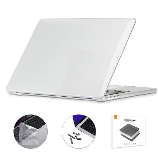 ENKAY HAT PRINCE Crystal Laptop Cover for MacBook Air 13 inch (2025) / (2024) A3113 (M3) / (2022) A2681 (M2) Case Keyboard Film Plugs - White