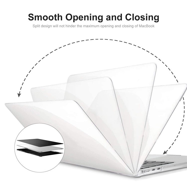 ENKAY HAT PRINCE Crystal Laptop Cover for MacBook Air 13 inch (2025) / (2024) A3113 (M3) / (2022) A2681 (M2) Case Keyboard Film Plugs - White