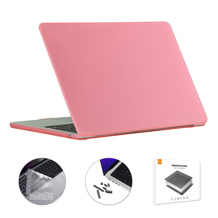 ENKAY HAT PRINCE for MacBook Air 13 inch (2025) / (2024) A3113 (M3) / (2022) A2681 (M2) Case TPU Keyboard Film Anti-Dust Plugs - Pink