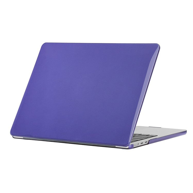 ENKAY HAT PRINCE for MacBook Air 13 inch (2025) / (2024) A2681 (M2) / A3113 (M3) / (2022) Crystal PC Front and Back Protective Cover Shell - Dark Purple