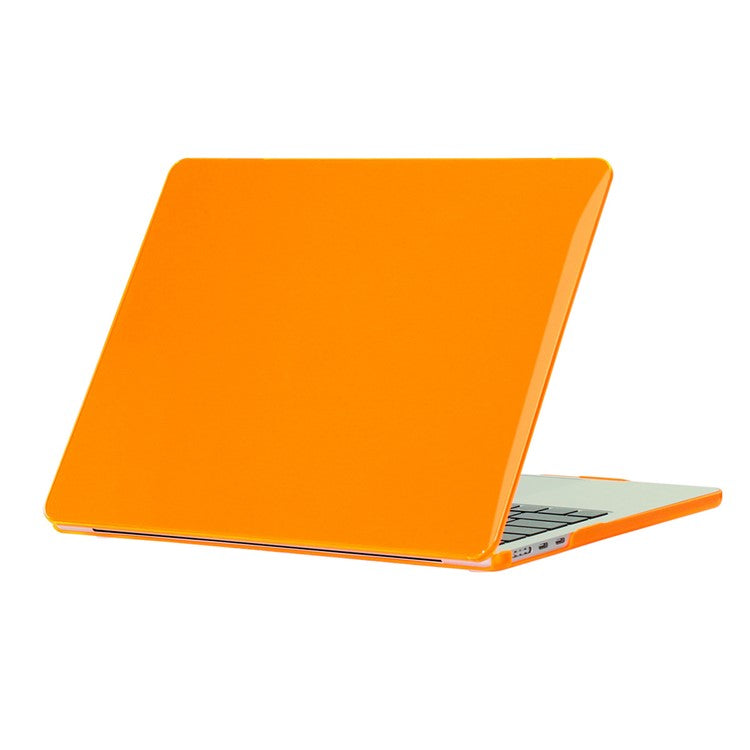 ENKAY HAT PRINCE for MacBook Air 13 inch (2025) / (2024) A2681 (M2) / A3113 (M3) / (2022) Crystal PC Front and Back Protective Cover Shell - Orange