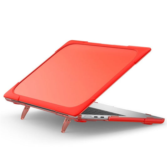 Laptop Case for MacBook Air 13 inch (2025) / (2024) / (2022) A2681 Protective Case Notebook Computer Anti-Scratch Cover with Stand - Red
