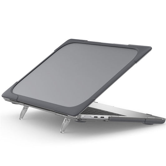 Laptop Case for MacBook Air 13 inch (2025) / (2024) / (2022) A2681 Protective Case Notebook Computer Anti-Scratch Cover with Stand - Grey