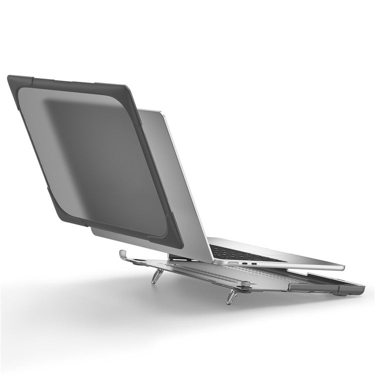 Laptop Case for MacBook Air 13 inch (2025) / (2024) / (2022) A2681 Protective Case Notebook Computer Anti-Scratch Cover with Stand - Grey