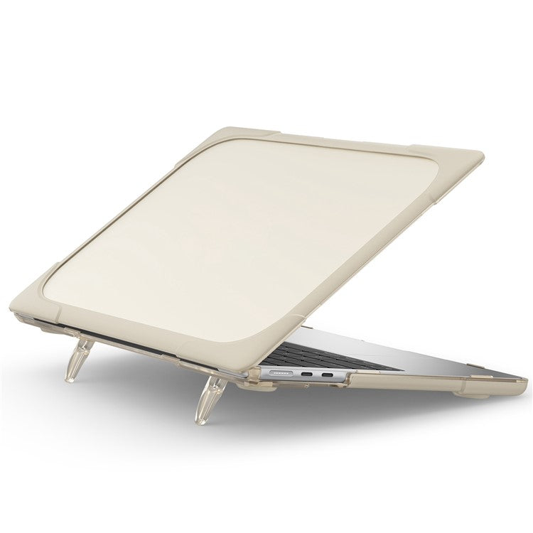 Laptop Case for MacBook Air 13 inch (2025) / (2024) / (2022) A2681 Protective Case Notebook Computer Anti-Scratch Cover with Stand - Khaki
