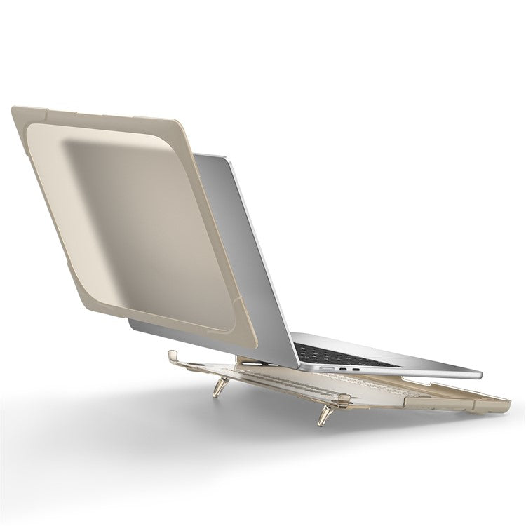 Laptop Case for MacBook Air 13 inch (2025) / (2024) / (2022) A2681 Protective Case Notebook Computer Anti-Scratch Cover with Stand - Khaki