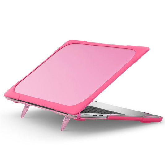 Laptop Case for MacBook Air 13 inch (2025) / (2024) / (2022) A2681 Protective Case Notebook Computer Anti-Scratch Cover with Stand - Rose