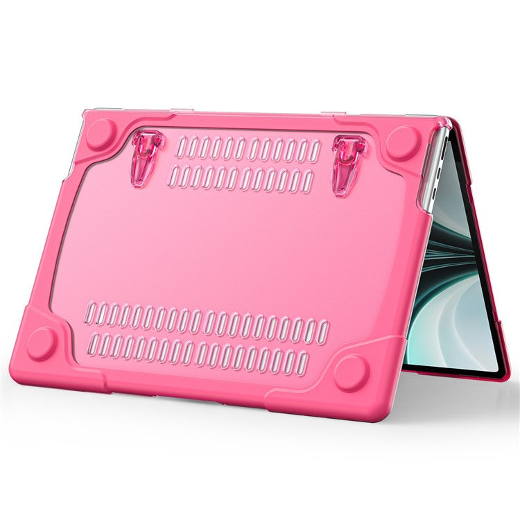 Laptop Case for MacBook Air 13 inch (2025) / (2024) / (2022) A2681 Protective Case Notebook Computer Anti-Scratch Cover with Stand - Rose