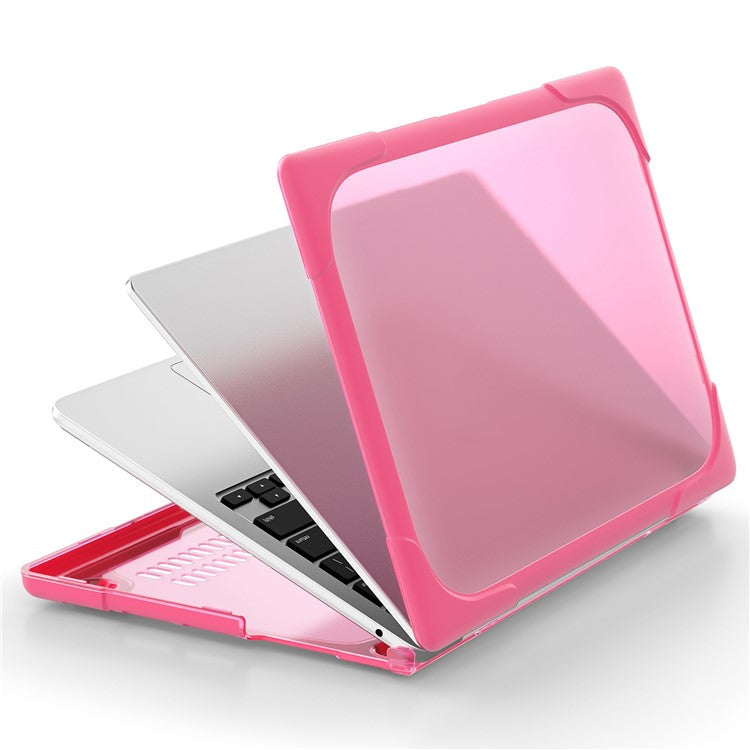 Laptop Case for MacBook Air 13 inch (2025) / (2024) / (2022) A2681 Protective Case Notebook Computer Anti-Scratch Cover with Stand - Rose