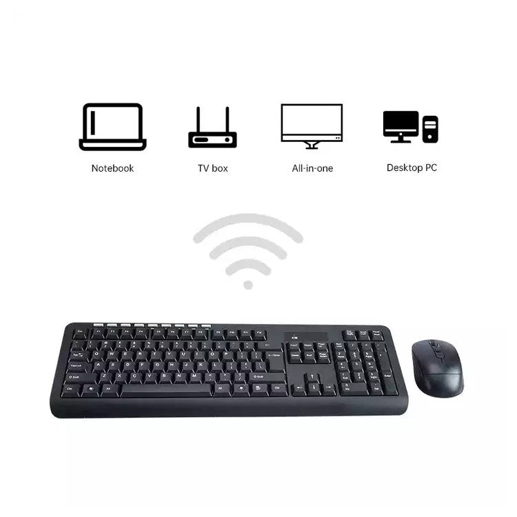 2.4G Bluetooth 113-Key Wireless Keyboard Home Office Mute Mouse for Laptop and Computer