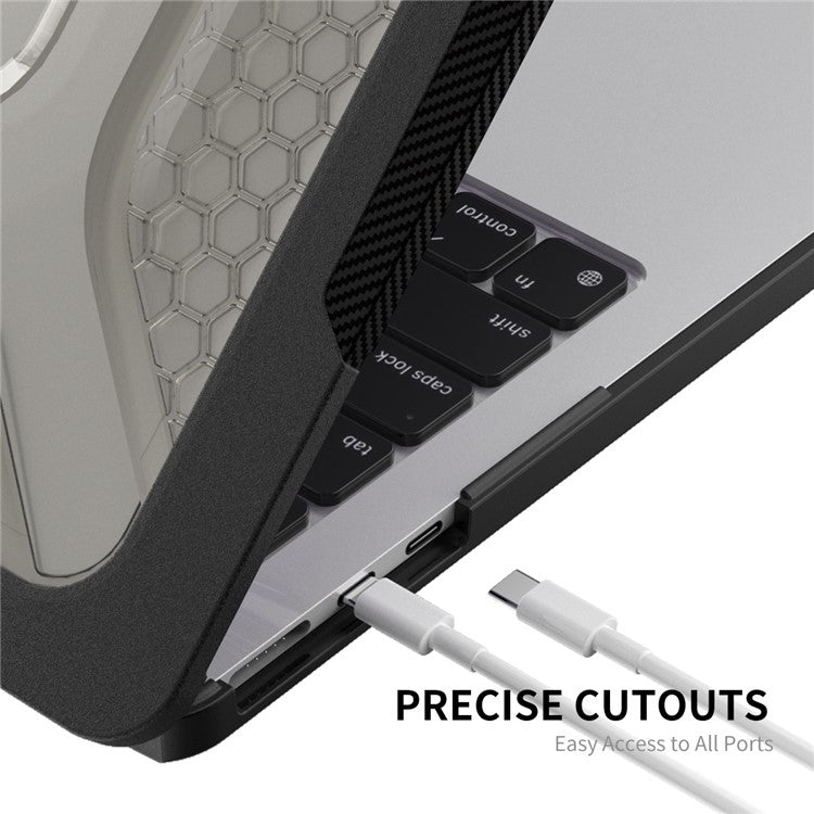 ENKAY HAT PRINCE for MacBook Air 13 inch (2025) / (2024) A2681 (M2) / A3113 (M3) / (2022) (EU) Laptop Case with TPU Keyboard Film - Grey