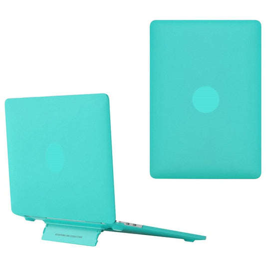 For MacBook Pro 14 inch (2023) A2779 / (2021) A2442 Matte PC Case Anti-Scratch Protective Laptop Cover with Kickstand - Green
