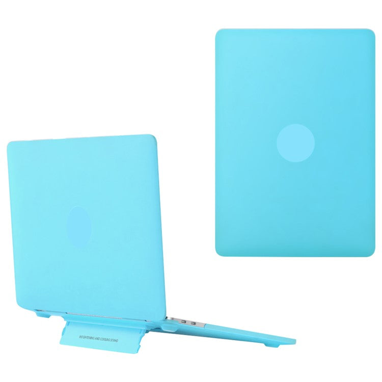 For MacBook Pro 14 inch (2023) A2779 / (2021) A2442 Matte PC Case Anti-Scratch Protective Laptop Cover with Kickstand - Baby Blue
