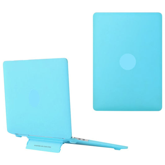 For MacBook Pro 14 inch (2023) A2779 / (2021) A2442 Matte PC Case Anti-Scratch Protective Laptop Cover with Kickstand - Baby Blue