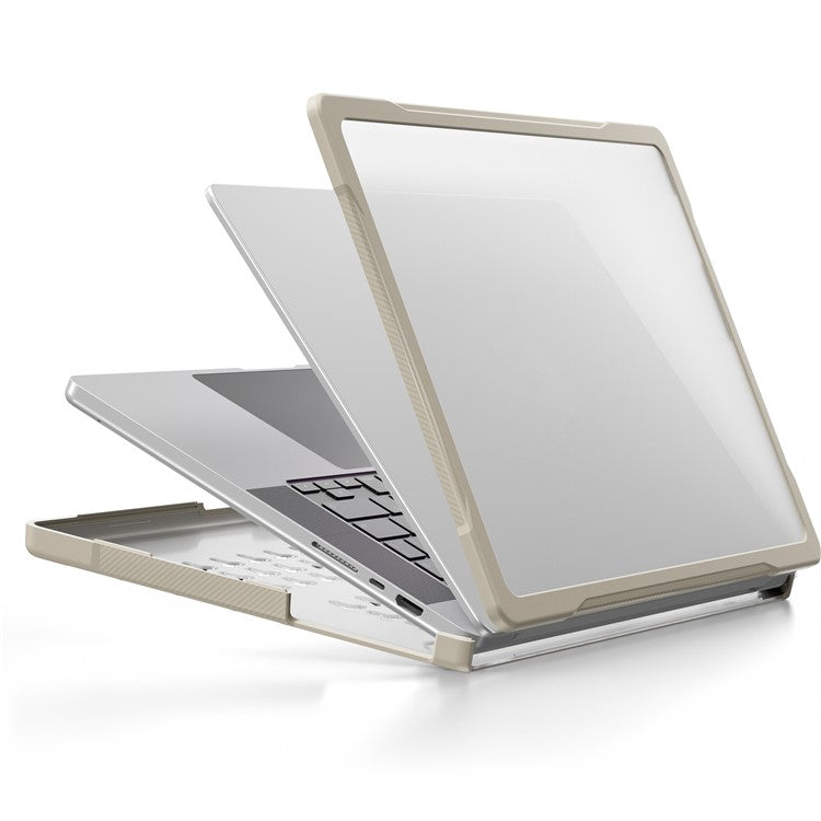 For MacBook Pro 16 inch (2024) (2023) (2021) A2485 A2780 / A2991 (M1 / M2 / M3) PC+TPU Laptop Cover Anti-Drop Shockproof Case - Khaki