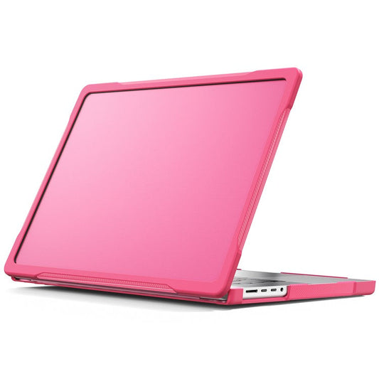 For MacBook Pro 16 inch (2024) (2023) (2021) A2485 A2780 / A2991 (M1 / M2 / M3) PC+TPU Laptop Cover Anti-Drop Shockproof Case - Rose