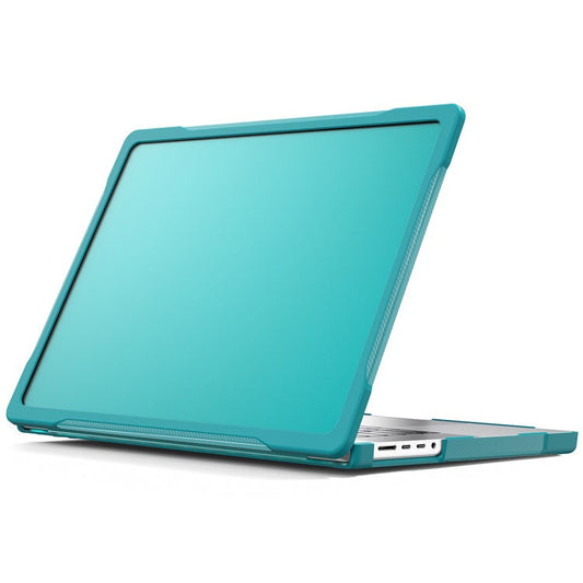 For MacBook Pro 16 inch (2024) (2023) (2021) A2485 A2780 / A2991 (M1 / M2 / M3) PC+TPU Laptop Cover Anti-Drop Shockproof Case - Baby Blue