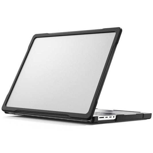 For MacBook Pro 16 inch (2024) (2023) (2021) A2485 A2780 / A2991 (M1 / M2 / M3) PC+TPU Laptop Cover Anti-Drop Shockproof Case - Transparent