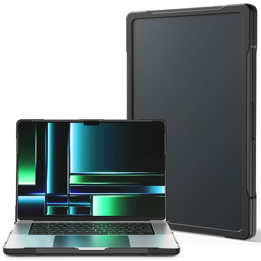 For MacBook Pro 14 inch (2024) (2021) A2442 / 14 inch (2023) A2779  / A2918 / A2992 (M1 / M2 / M3) PC+TPU Laptop Case - Transparent Black