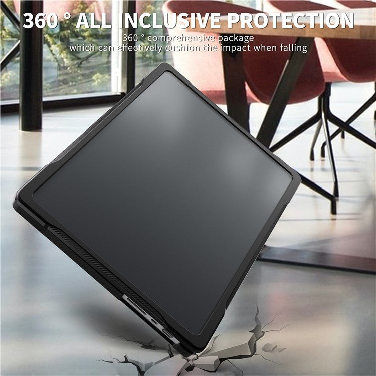 For MacBook Pro 14 inch (2024) (2021) A2442 / 14 inch (2023) A2779  / A2918 / A2992 (M1 / M2 / M3) PC+TPU Laptop Case - Transparent Black