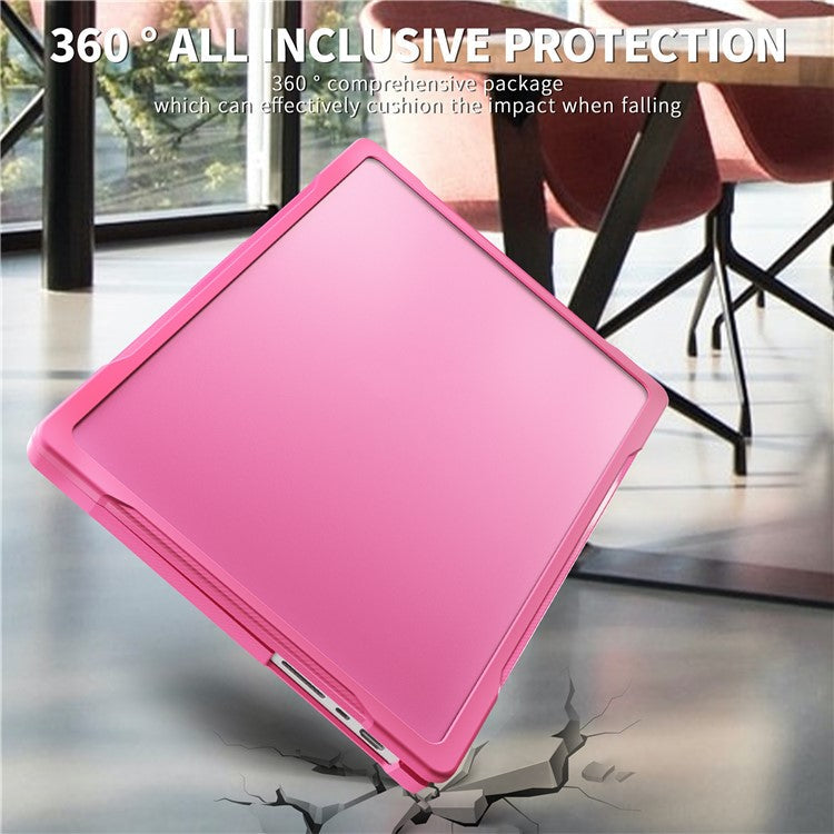 For MacBook Pro 14 inch (2024) (2021) A2442 / 14 inch (2023) A2779  / A2918 / A2992 (M1 / M2 / M3) PC+TPU Laptop Case - Rose
