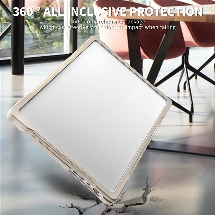 For MacBook Pro 14 inch (2024) (2021) A2442 / 14 inch (2023) A2779  / A2918 / A2992 (M1 / M2 / M3) PC+TPU Laptop Case - Khaki