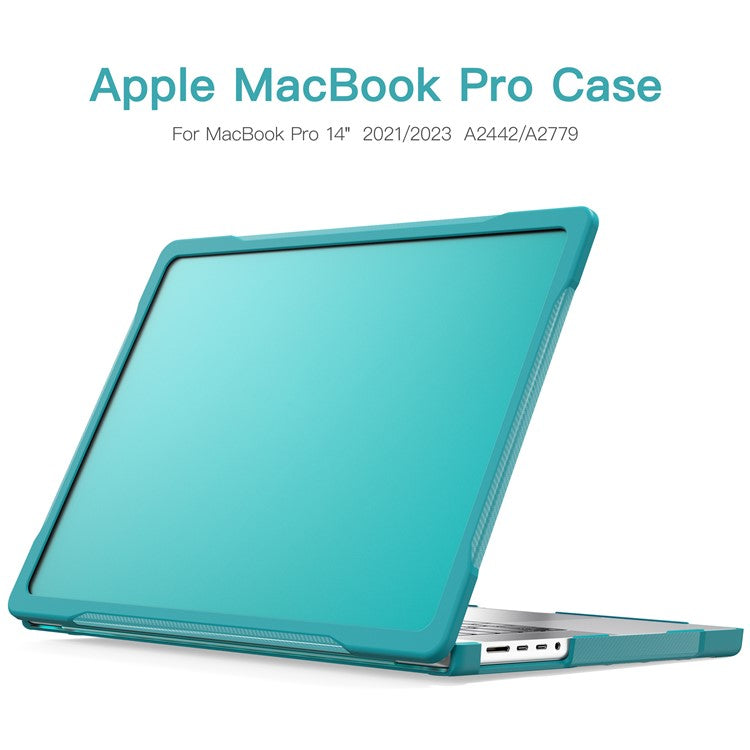 For MacBook Pro 14 inch (2024) (2021) A2442 / 14 inch (2023) A2779  / A2918 / A2992 (M1 / M2 / M3) PC+TPU Laptop Case - Baby Blue