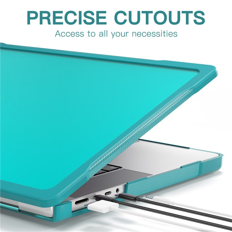 For MacBook Pro 14 inch (2024) (2021) A2442 / 14 inch (2023) A2779  / A2918 / A2992 (M1 / M2 / M3) PC+TPU Laptop Case - Baby Blue