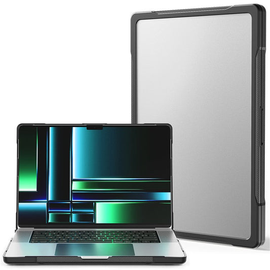 For MacBook Pro 14 inch (2024) (2021) A2442 / 14 inch (2023) A2779  / A2918 / A2992 (M1 / M2 / M3) PC+TPU Laptop Case - Transparent