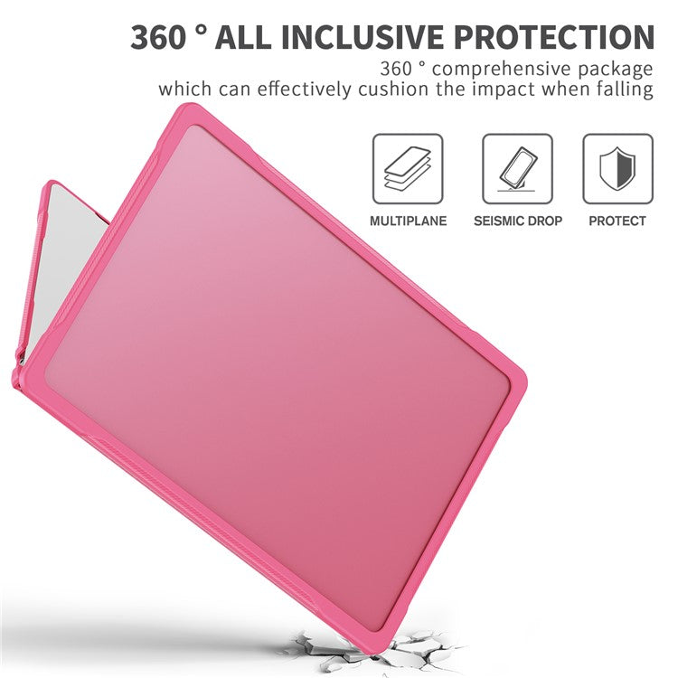 For Macbook Air 15 inch (2025) / (2024) A3114 M3 / (2023) M2 A2941 Sailor Series Laptop Case PC+TPU Anti-Scratch Notebook Cover - Rose