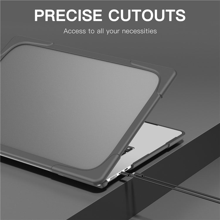 Laptop Case for Macbook Air 15 inch (2025) / (2024) A3114 M3 / (2023) M2 A2941 Stand Design Notebook Anti-Scratch Hard PC Cover - Grey