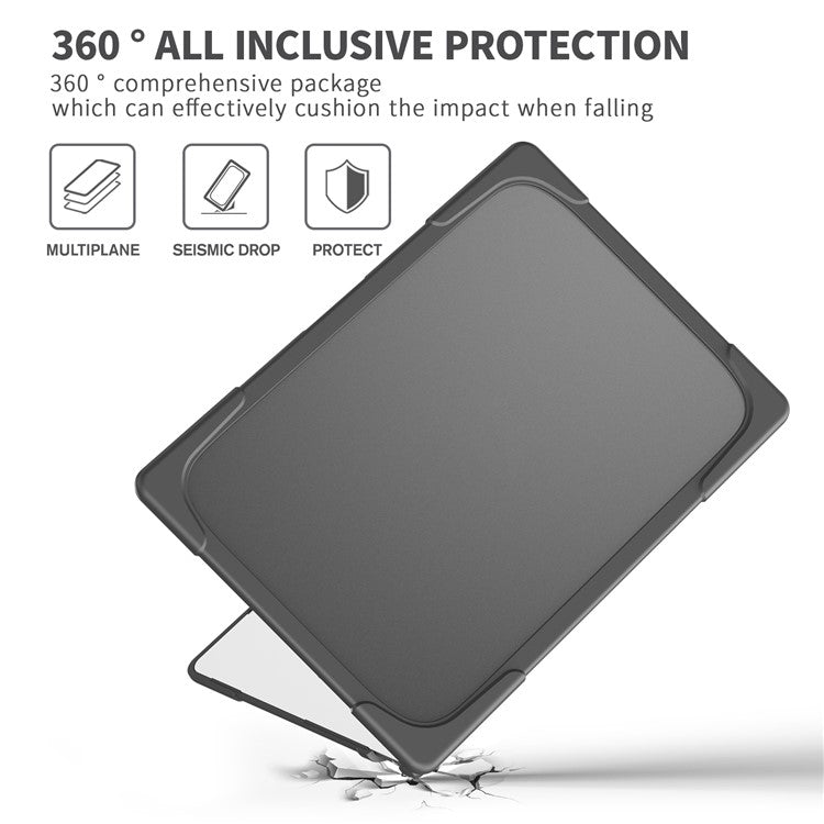 Laptop Case for Macbook Air 15 inch (2025) / (2024) A3114 M3 / (2023) M2 A2941 Stand Design Notebook Anti-Scratch Hard PC Cover - Grey