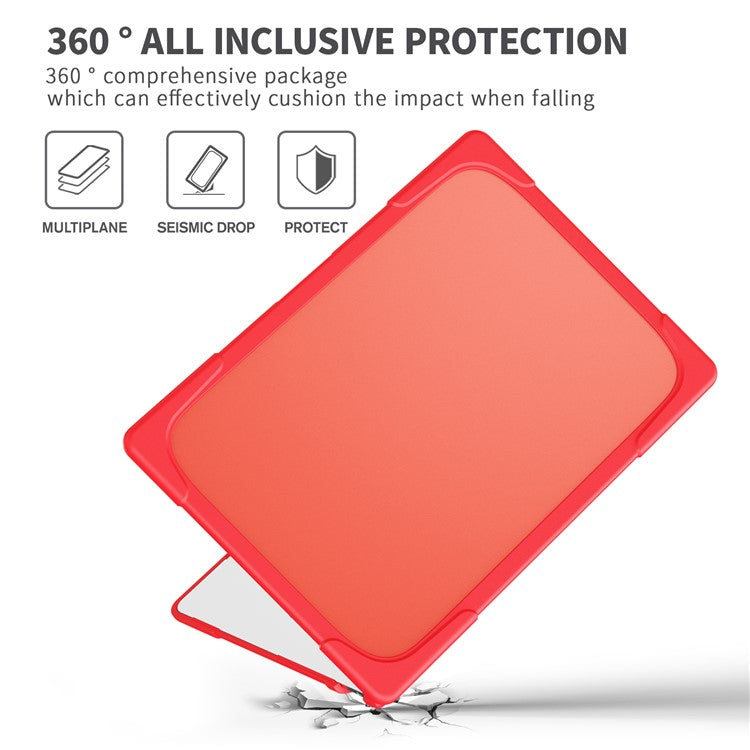 Laptop Case for Macbook Air 15 inch (2025) / (2024) A3114 M3 / (2023) M2 A2941 Stand Design Notebook Anti-Scratch Hard PC Cover - Red