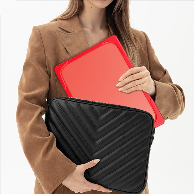 Laptop Case for Macbook Air 15 inch (2025) / (2024) A3114 M3 / (2023) M2 A2941 Stand Design Notebook Anti-Scratch Hard PC Cover - Red