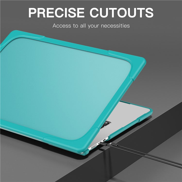 Laptop Case for Macbook Air 15 inch (2025) / (2024) A3114 M3 / (2023) M2 A2941 Stand Design Notebook Anti-Scratch Hard PC Cover - Baby Blue