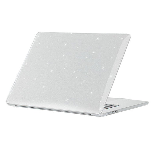 ENKAY HAT PRINCE For Macbook Air 15 inch (2025) / (2024) A3114 M3 / (2023) M2 A2941 Shockproof Hard PC Case Anti-Drop Glitter Laptop Cover - Transparent