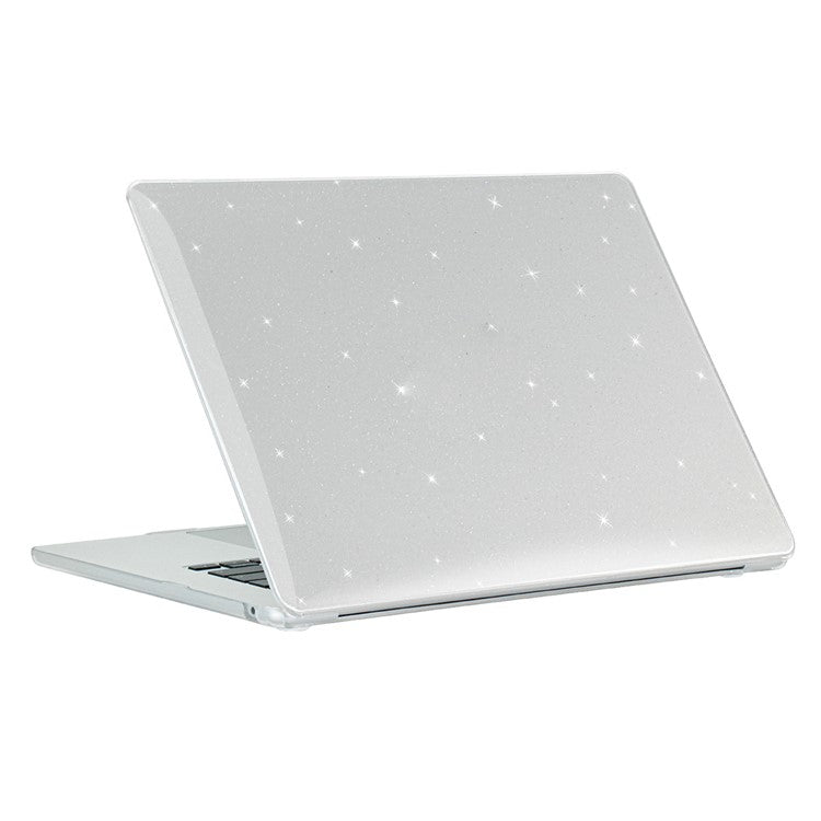 ENKAY HAT PRINCE For Macbook Air 15 inch (2025) / (2024) A3114 M3 / (2023) M2 A2941 Shockproof Hard PC Case Anti-Drop Glitter Laptop Cover - Transparent