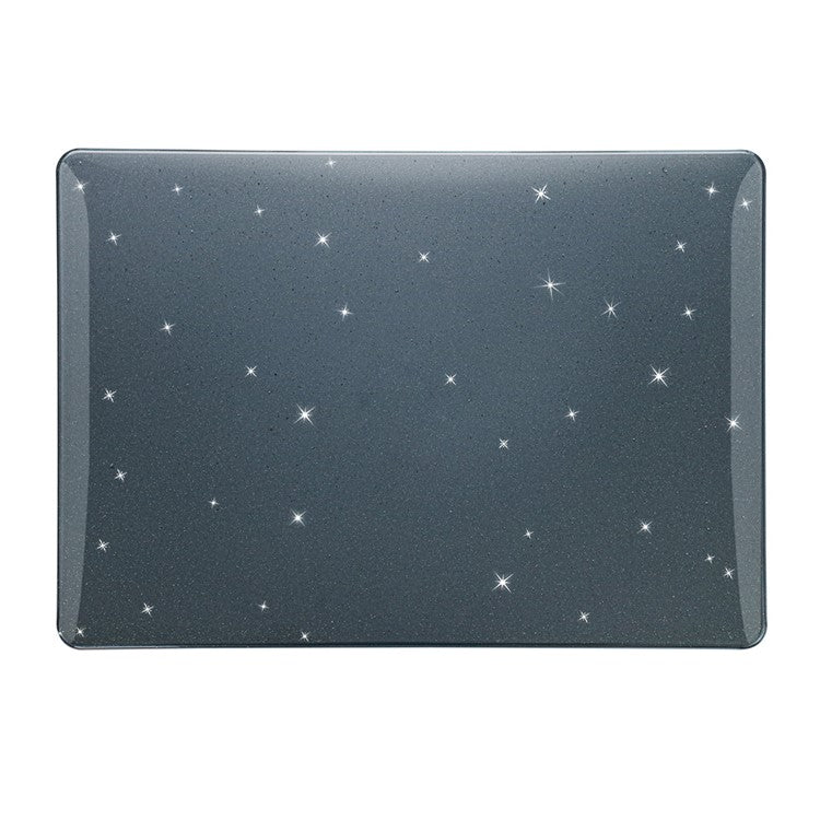 ENKAY HAT PRINCE For Macbook Air 15 inch (2025) / (2024) A3114 M3 / (2023) M2 A2941 Shockproof Hard PC Case Anti-Drop Glitter Laptop Cover - Black