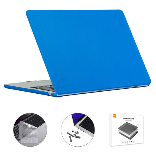 ENKAY HAT PRINCE Case for Macbook Air 15 inch (2025) / (2024) A3114 / (2023) A2941 (US Version) Matte Laptop Cover with Film + Plugs - Dark Blue