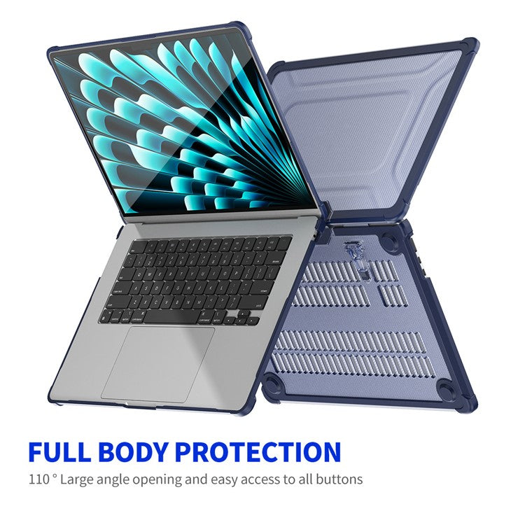 ENKAY HAT PRINCE Protective Hard PC Case for Macbook Air 15 inch (2023) A2941 (US Version) Slim Laptop Kickstand Cover - Pink
