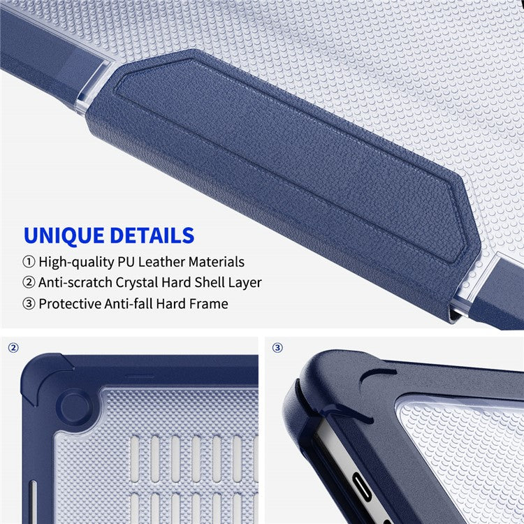 ENKAY HAT PRINCE For MacBook Air 13 inch (2020) A2179 / A2337 (US Version) Kickstand Hard PC Cover Anti-Drop Laptop Slim Case - Blue