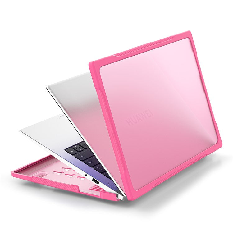 Sailor Series for Huawei MateBook D14 (2023) Laptop Case Dual Layer PC+TPU Protective Cover - Rose