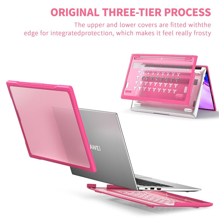 Sailor Series for Huawei MateBook D14 (2023) Laptop Case Dual Layer PC+TPU Protective Cover - Rose